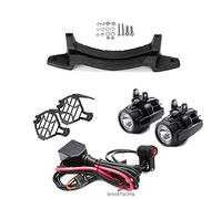 2pcs Projecteurs supplémentaires LED 40w E9 + Câblage unité de contrôle d'allumage + Support R 1200 GS LC ADV 2013-2018 R 1250 GS 2019 LC Standard + Grilles de protection