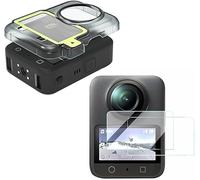 2PCS protecteur d'écran pour DJI Osmo 360,Film en verre trempé avec kit d'alignement automatique Film protecteur d'écran de caméra Dureté 9H transparent résistant aux rayures