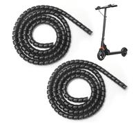 2pcs Protection de Câble en Spirale pour Trottinette, Gaine Spirale Flexible Cable Electrique, Protection de Câble en Spirale pour Trottinette, pour Xiaomi M365/Pro, 120cm (Noir)