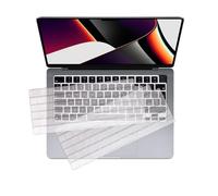 2PCS Protection de Clavier pour MacBook Air 13.6/15 M4 M3 M2, Pro 14/Pro16 M3 M2 M1, Disposition QWERTZ EU - Couvre-Protection TPU Transparent - Ultra Mince