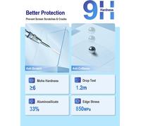 [2Pcs Protection d'Ecran pour Olympus Tough TG-7/TG-6/TG-5/TG7/TG6/TG5/OM SYSTEM+[2Pcs] Protecteur d'objectif pour Olympus TG 7/TG 6/TG 5,Verre Trempé,Dureté 9H,Anti-rayure,Sans Bulle