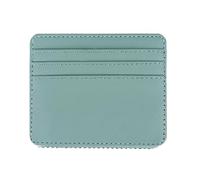 2Pcs PU Leather ID Card Holder Candy Color Bank Credit Box Multi Slot Slim Case Wallet Women Business Cover(Sky Blue)