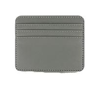 2Pcs PU Leather ID Card Holder Candy Color Bank Credit Box Multi Slot Slim Case Wallet Women Business Cover(Gray)
