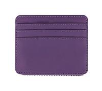 2Pcs PU Leather ID Card Holder Candy Color Bank Credit Box Multi Slot Slim Case Wallet Women Business Cover(Purple)