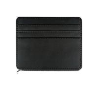 2Pcs PU Leather ID Card Holder Candy Color Bank Credit Box Multi Slot Slim Case Wallet Women Business Cover(Black)