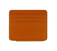 2Pcs PU Leather ID Card Holder Candy Color Bank Credit Box Multi Slot Slim Case Wallet Women Business Cover(Brown)