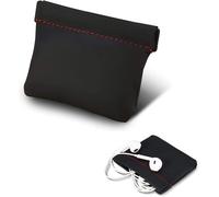 2Pcs PU Leather Replacement Bag Carry Wallet Bag For Iphone Beats HTC Earphone Accessories, Black