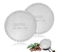 2pcs Puck Screen Tamis à Expresso 58 mm Magnétique, Puck Screen Double Couche, Porte Filtre à Café Réutilisable, Filtre Cafe Robuste, Écran Filtrant en Acier Inoxydable pour Machine