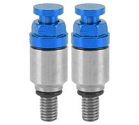 2pcs Purgeur de Fourche, KIMISS M5x0.8 Soupape de Décharge de Pression de Purge D'air de Fourche en Alliage D'aluminium Remplacement de Soupape de Purge de Décharge de Pression D'air pour(Bleu)
