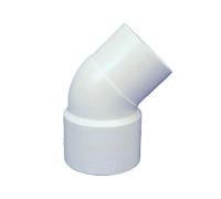 2PCS PVC Insert Elbow, 45-degree and 90-degree Plastic Water Supply Pipe Fittings for Both Inner and Outer Inserts Pour Chauffage(45degrees-32mmX32mm)