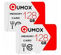 2PCS Qumox Carte Mémoire micro sd sdxc 128Go TF 128G 128GB classe 10 80Mo/s pour Samsung Huawei Xiaomi portable tablette