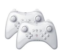 2PCS QUMOX Manette sans Fil Bluetooth Jeu Manette Contrôleur Joystick de Jeux compatible avec Nintendo Wii U (blanc) - Manette co...