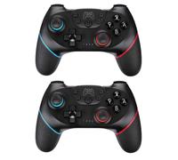 2pcs Qumox Manette Sans Fil Pour Nintendo Switch, Bluetooth Manette Switch Pro, Switch Controller Avec Batterie Rechargeable-Turbo-6-Axis