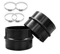 2PCS Raccord de conduit Raccords Ronds de 75 mm tuyau Eberspacher pour chauffage Webasto avec 4 colliers de serrage en acier inoxydable Raccord de tuyau de chauffage Raccord de joint