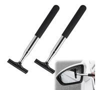 2PCS Raclette de Nettoyage Extensible, Mini Essuie Glace de Rétroviseur Rétractable, Compact et Portable Raclette à Vitre Professionnelle pour Voiture Pare-Brise Rétroviseurs et Surfaces Vitrées