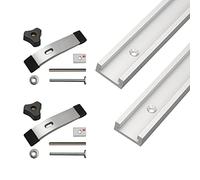 2Pcs Rail De Guidage Aluminium T Track T-Track 300 400 500 800 Mm, Woodworking Alliage D'aluminium Rail Bar Slider Woodworking T-Slot Mitre Track Fente De Montage De Gabarit Avec Vis