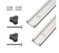 2Pcs Rail De Guidage Aluminium T Track T-Track 300 400 500 800 Mm, Woodworking Alliage D'aluminium Rail Bar Slider Woodworking T-Slot Mitre Track Fente De Montage De Gabarit Avec Vis