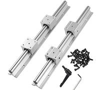 2pcs Rail Linéaire Sbr20-1500mm Rail Coulissant Linéaire avec 4pcs Sbr20uu Bloc De Roulement Kit CNC Rails Linéaires Et Roulements pour Machines Automatisées, Sbr20, 2000mm