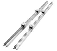 2PCS Rails Linéaires 800 mm - VEVOR - 4PCS Blocs Roulement SBR16UU Kit Glissières à Roulement Linéaire