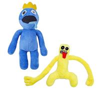 2PCs Rainbow Friends Peluche. Poupee des Amis Arc-en-Ciel Doll. Poupée Souple Rainbow Friends pour Cadeau aux Garçons et aux Filles. Blue et Yellow.