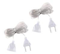 2PCS Rallonges Électriques 5m, Câble d'extension Transparent, Rallonge de Prise Euro, Fil Électrique Transparent, Petite Rallonge Electrique, pour lanternes LED et Utilisation Extérieure