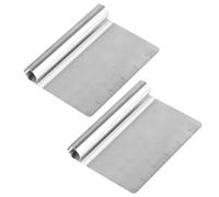 2pcs Ramasse Légumes Cuisine, Grattoir à Pâtes en Acier Inoxydable, Coupe Pate Boulangerie, Raclette en Acier Inox, Pelle à Légumes, Corne Patisserie, Spatule à Pâte Gâteau, Grattoirs à Pâte Cuisine