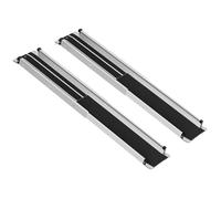 2PCS Rampes fauteuil roulant HOMCOM antidérapantes en aluminium - longueur ajustable 3 niveaux 75/100/122CM charge max. 272KG