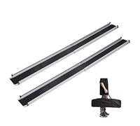 2PCS Rampes Télescopiques pour Fauteuils Roulants, gardhom 74.5-122CM Rampe d'Accès pour Fauteuils Roulants Rampe d'Accès Antidérapante Réglable avec Bords de Sécurité Max. 272 kg