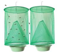 2pcs Ranch Fly Trap, 9,1x15,8 Pouces Suspendus en Mailles Fins à Mailles, extérieur, piège à Cage réutilisable Pliable pour la Ferme Stable à Cheval