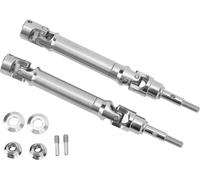2pcs RC arbre de transmission avant en acier inoxydable -Kit pour Traxxas Slash 4x4 Rustler Stampede