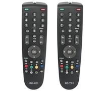 2Pcs RC-YC1 Télécommande Fit for Grundig Vision LCD DVD TV RC-GD1/23 | YD1187R 19VLC1105T 19VLC2001C 19VLE2101T2 19VLE2102C 22VLC2103C 22VLE2000TC 22VLE2130T 22VLE4100T2