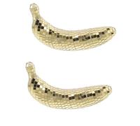 2pcs Realistic Disco Banana Figurine Decorative Fruit Table Adornment for Theme