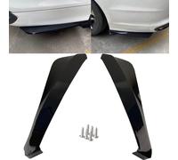 2pcs Rear Car Bumper Universal Trunk Lip Spoiler Anti-Crash Diffuser Wrap Angle Splitter Protector Black