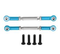 2PCS Rear Suspension Tie Rod Steering Pull Rod Set for JLB for Monster Truck Series 1/10 RC Car (Blue)