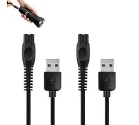 2Pcs Rechange Câble Usb 5V Chargeur 100Cm Pour Rasoir Électrique pour Philips Séries, Compatible Séries1000, 3000, 5000, 7000, 8000, Tondeuses Et Multigroom, Utilisation Maison Bureau Voyage