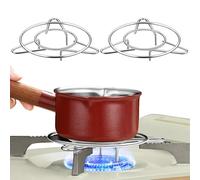 2PCS Réducteurs à gaz en pour plaque Réducteurs de Gaz Support Wok Cuisinière à Gaz de Support de Wok Anneau à Gaz Cuisinière Gaz Support à gaz de cuisine pour pot de café chaud Moka (12.5 cm)