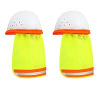 2pcs / réglage du Chapeau de Ride Soleil Haute visibilité Protecteur de Cou, Nuance Chapeau en Maille Respirant avec Masque Facial et Fixation, Couverture Protection Solaire pour Le Style