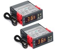 2Pcs Régulateur de Température Numérique STC-1000 DC 12V 10A Thermostat Centigrade Contrôleur de Température Numérique Général
