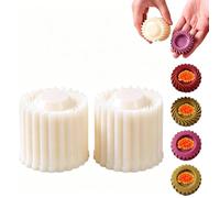 2Pcs Reikuxa Moule À Pâtisserie À Double Embout, Moule Pour Gâteaux Lune | Moule À Biscuits Mooncake Rond À Pression Manuelle | Démoulage Facile, Pour Dessert, Pâtisserie, Cuisine, Maison, Boulangerie
