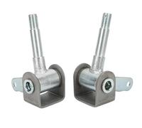 2Pcs Remplacement de Support de Broche de 4,5 Pouces x 5/8 Pouces, Ensemble de Supports de Broche en Alliage d'acier, Entretoise de Direction Droite Gauche, Accessoires pour Go Kart