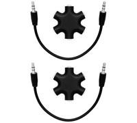 2PCS Répartiteur Audio 5 Jack 3,5 mm pour Casques, Audio Headphone Splitter et Multiprise Audio Universelle, Répartiteur Casque Mini Jack pour Partage Musical, Classe, Voyage, Maison et Bureau