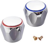 2Pcs Replacement Cold and Hot Tap Top Head Covers Bathroom Kitchen Sink Tap Faucet Cover Handle for Basin/Bath and Kitchen Sink Tap Parts