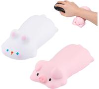 2pcs Repose Poignet Clavier Souris Support De Poignet Tapis de souris ergonomique Mignon Wrist Rest Ergonomique Protège Poignet en Mousse à Mémoire Antidérapant pour Bureau Maison Jeux (A)