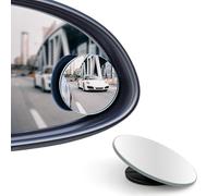 2pcs Rétroviseur Extérieur Voiture & Moto 360° Ajustable - Miroir Convexe pour Angle Mort, Conduite Accompagnée, Camion/SUV (Intérieur/Extérieur Sans Cadre)