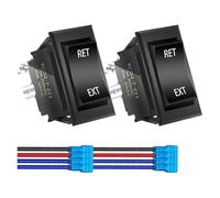 2PCS Reverse Polarity Rocker Switch Momentary 30A 12V Polarity Reversing Switch DPDT electronic starter Control For 5th Wheel Tongue Trailer