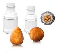 2pcs Rice Ball Mold, Multipurpose Kitchen Meat Ball Mold, Reusable Sushi Mold DIY Handmade Bento Mould(Cone + Round)