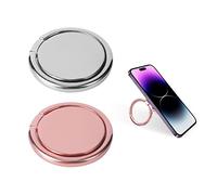 2pcs Ring Holder, Universal Phone Holder, 360° Rotation, 180° Folding, Phone Ring Holder, Lazy Holder, Convient à Différents Modèles de Téléphones (Or Rose, Argent)