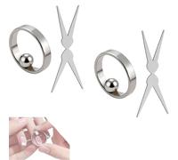 2pcs Ring Magnet For Nails,New Ring-shaped Cat Eye Magnet-For Nails,Cat-Eye/cats Magnetic Tool,Mini Round With Strong Effect Nail Art,DIY Home Salon(B)