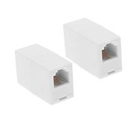 2pcs RJ11 6P4C Connecteur Femelle à Femelle RJ11 6P4C Coupleur Inline BT Câble de Ligne Téléphonique Adaptateur Accessoires pour Maison Salon Chambre Bureau
