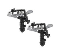2PCS Rocker Arm Jardin Arroseur en Acier Inoxydable Premium Rotation D'irrigation Pulvérisateur d'eau pour Pelouse Ferme et Jardin Outil D'arrosage 3/4 Pouce Connexion